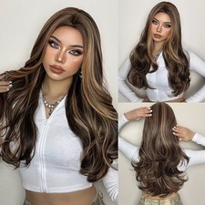Cosplay Perücken Gemischtes Braun Long Wavy Hitzebeständiges Haar