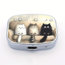 Süße 3 Katzen Pillendose