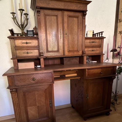 Antiker holz schreibtisch mit - antiker,