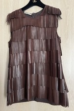 PRADA Leder  Top,  Kleid Mini