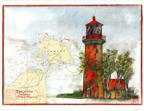 Kunstdruck leuchtturm - kunstdruck, "leuchtturm