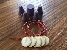 E-Drum Trigger-Kegel / 4x Cone + 1x Zylinder PRO + Piezo-Sensor, 35 mm, Sparset