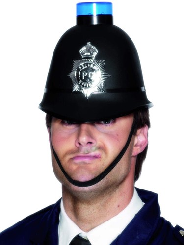 Smiffys police helm mit - police,