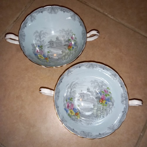 Paar vintage aynsley queens - paar,