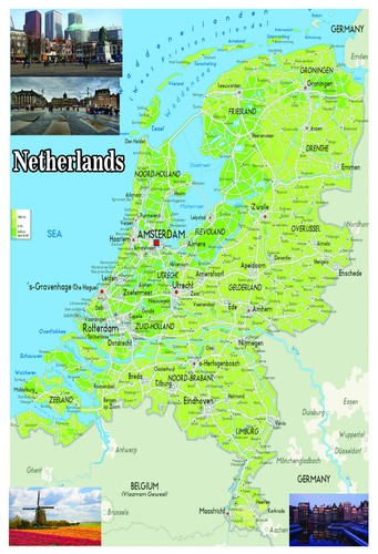 Niederlande karte poster - niederlande,