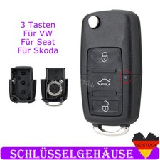 3 Tasten Klappschlüssel Gehäuse für VW Bora Polo Passat 3B 3BG B5 Caddy EOS Golf