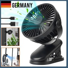 360° Mini Grow Ventilator Klein Lüfter Tischventilator Tischlüfter Clip Desk Fan