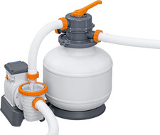 Bestway Flowclear Sandfilteranlage Filterpumpe Poolpumpe Zeitschaltuhr Weiß