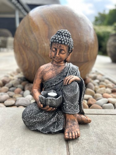 Großer kniender buddha aus - großer,