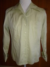 Erfo Bluse Langarm tailliert 100% Baumwolle grün Gr. 40  ***NEU