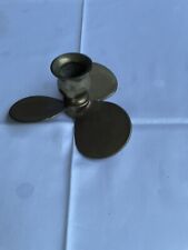 Kerzenständer Messing massiv Schiffsschraube Vintage Durchmesser 11 cm