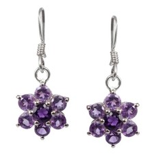 Amethyst Edelstein Ohrring 925