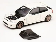 HONDA Civic Type R (EK9) - Mugen  - white / black - MotorHelix 1:64