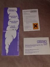 Seuthe Dampfgeneratoren, Lieferprogramm, Gefahrstoffhinweis u Gebrauchsanleitung