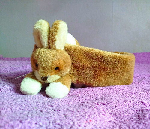 Plüsch hase braun weiß - ,