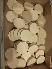 50x Reste aus Birke Multiplex Stärke 6mm Sperrholz Zuschnitt Durchmesser 37mm