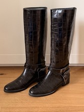 Zara - Kroko Lederstiefel /