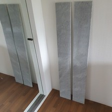 2x Marmor Fensterbank Naturstein Carrara  Weiß Grau Innenfensterbank  2x 151cm  
