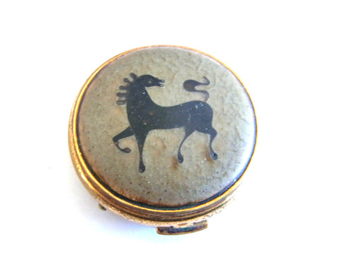 Vintage pillendose emaille - vintage,