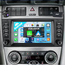 DAB+ KAM Für Mercedes C Klasse W203 CLC W209 Autoradio Android 14 Carplay 2+64GB