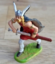 ELASTOLIN Figur 4cm Wikinger mit Schwert ziehend Umhang  Soldat Krieger (2)