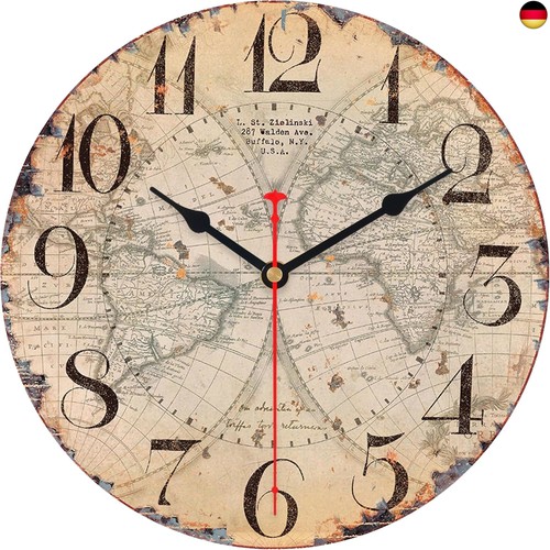 Wanduhr vintage holz - wanduhr,