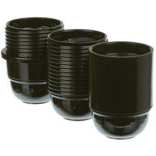 Lampen Fassung E27 Schwarz mit