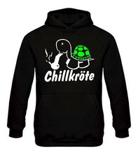 Chillkröte Kapuzen-Sweatshirt Fun Pullover  Bong marihuana Joint smoke weed Gras