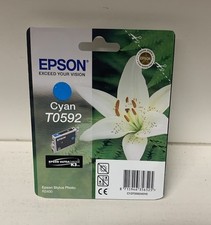 Original Epson T0592 C13T05924010 Tintenpatrone Cyan Stylus Photo R2400