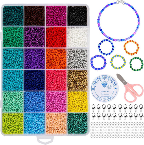 Glasperlen bastelset farben - 24,