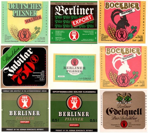 Bieretiketten ddr 1980er - 9,