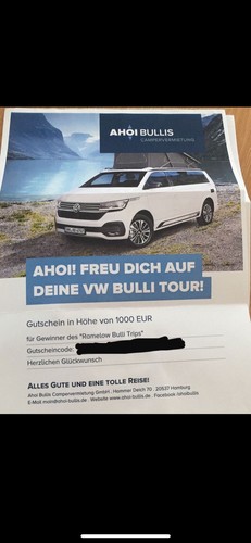 Ahoi bulli wertgutschein 1000 - bulli,