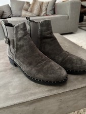 Graue Wildleder Stiefelette von DI LAURO Gr. 40