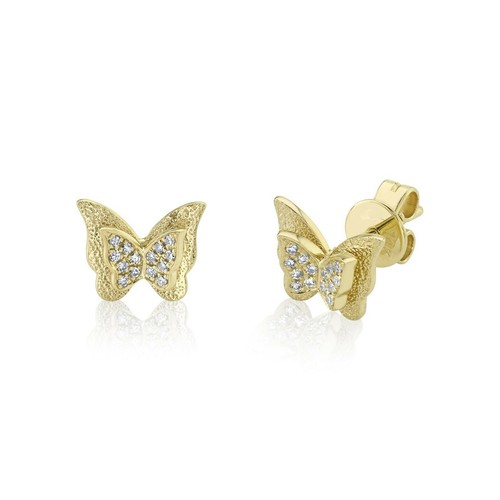 Diamant schmetterling ohrringe - diamant,