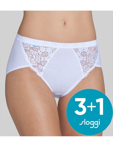 Sloggi chic midi damen - 3+1,