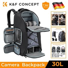 K&F Concept 30L Kamerarucksack wasserdicht Fotorucksack für Canon Nikon Sony