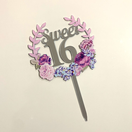 Acryl cake topper happy - cake,