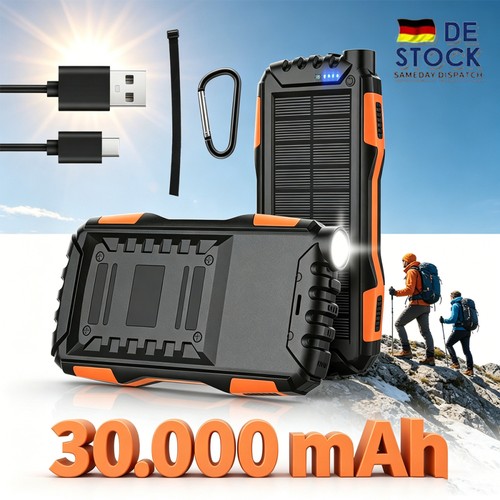 30000mah solar power - solar, bank
