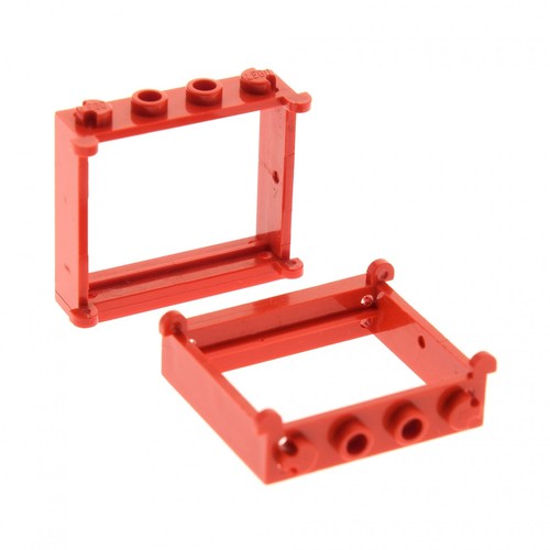 Lego fenster rahmen rot - 2x,