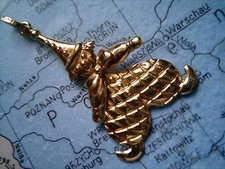 Amerik. Gold Double Kettenanhänger Clown, Kasper Kettenanhänger Gold Double 