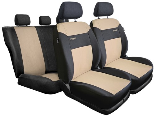 Autositzbezüge schwarz beige - autositzbezüge, schwarz/beige