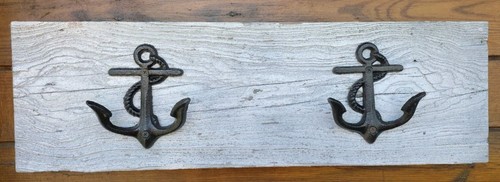 Wandgarderobe holz mit anker - wandgarderobe,