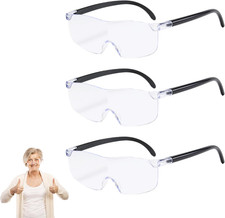 Vergrößerungsbrille 300% Leselupe Randlos Anti-Blaulicht Naharbeit Lesen