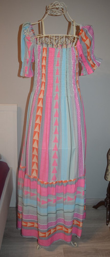 Maxi kleid ethnomuster inka - maxi,