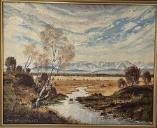 ***Ölbild Gemälde** Berge/Landschaft Künstler **Sepp Lettenbichler** 1919/ 1975