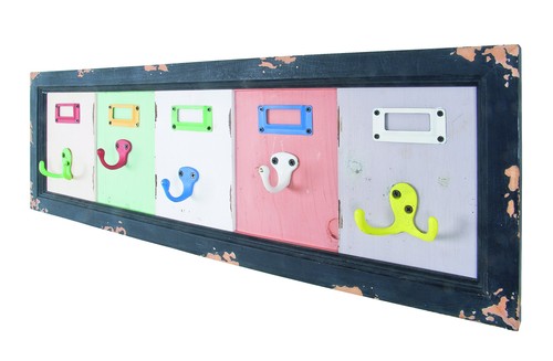 Wandgarderobe bunt vintage - wandgarderobe, bunt,