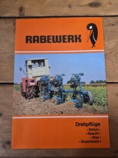 Orig. Schlepper Prospekt Rabewerk Drehpflüge Traktor Fendt Güldner IHC MB-Trac