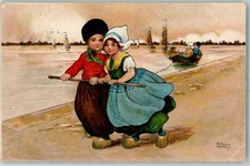 10570605 - Hollandkinder Verlag Dondorf 578 AK Hardy, F. 1921 Gebrauchsspuren