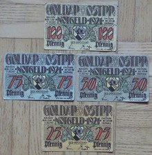 DEUTSCHLAND – Notgeld Goldap/Ostpreußen / 4 vers. Banknoten