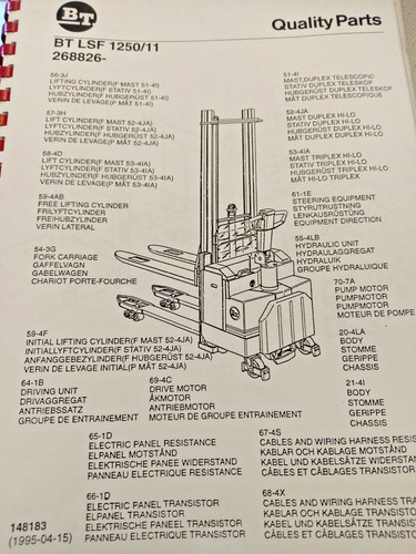 Ersatzteilbuch elektro bt - -,